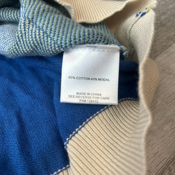 Modcloth Desert Cactus Blue Long Sleeve Sweater Size XL Lightweight J14 - Picture 4 of 6